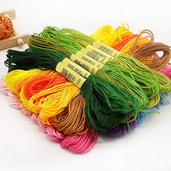 Friendship Bracelet String 50 Skeins Rainbow Color Embroidery Floss Cross Stitch Embroidery Thread Cotton Floss Bracelet Yarn, Craft Floss