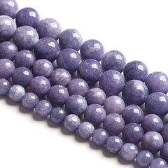 6MM 60PCS Lavender Purple Chalcedony Stone Loose Beads for Jewelry Making DIY Bracelet Necklace