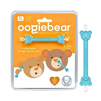 oogiebear - Nose and Ear Gadget. Safe, Easy Nasal Booger and Ear Wax Remover for Newborns, Infants and Toddlers. Dual Earwax and Snot Remover. Aspirator Alternative