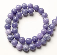 6MM 60PCS Lavender Purple Chalcedony Stone Loose Beads for Jewelry Making DIY Bracelet Necklace