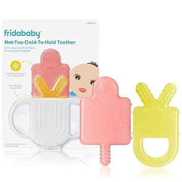 Frida Baby Not-Too-Cold-to-Hold BPA-Free Silicone Teether for Babies