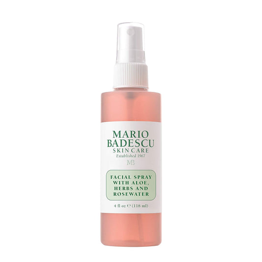 Mario Badescu Spray facial, niebla de maquillaje con agua de rosas, té verde, pepino, lavanda y azahar. Niebla para el cuidado de la piel para hidratar, revitalizar, tonificar, calmar y tonificar todo tipo de piel 