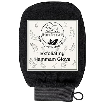 Natural Elephant Peeling-Hammam-Handschuh (reines Schwarz) 