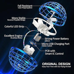 AMERFIST 2023 Flying Orb Ball Toy, Cosmic Globe Boomerang Hover Ball Galáctico Fidget Spinner, Hand Drone Orbit, Cool Toys Regalo para niños de 6 7 8 9 10+ años de edad, niñas y adolescentes juguetes al aire libre (azul) 