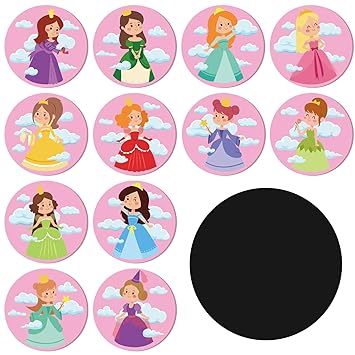 24 Pcs Potty Training Stickers Potty Stickers Reusable Potty Training Reveal Stickers Potty Training Seat Stickers Color Changing Sticker Toilet Targets for Potty Training (Princess)