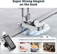 MrCrafts Magnetic Seam Guide for Sewing Machine, Magnetic Seam Guide with Clip, Sewing Supplies Accessories, Hemmer Guide Sewing Ruler, Magnet Hem Guide for Sewing Machine, Sewing Products & Tools