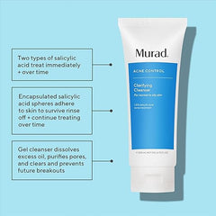 Murad Clarifying Cleanser - Acne Control Salicylic Acid & Green Tea Extract Face Wash - Exfoliating Acne Skin Care Treatment Backed by Science