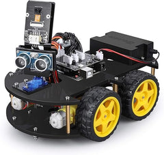 ELEGOO UNO R3 Project Smart Robot Car Kit V4 with UNO R3, Line Tracking Module, Ultrasonic Sensor, IR Remote Control etc. Intelligent and Educational Toy Robotic Kit for Arduino Learner