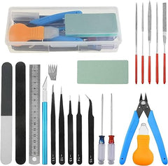 XINMEIWEN 24Pcs Gundam Model Tools Kit Hobby Building Tools Modeler Basic Tools Craft Set for Car Model Building Repairing and Fixing