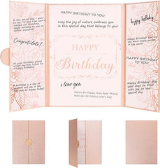 Hugestar Birthday Guest Book Decorations, Rose Gold Happy Birthday Guest Book Alternative, Large Birthday Party Signing Card Board, Greet Birthday Gifts for Women Girls