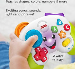 Fisher-Price Laugh & Learn Baby & Toddler Toy Game & Learn Controller Pretend Video Game with Music Lights & Activities Ages 6+ Months