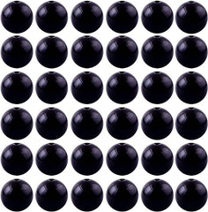 Natural Stone Beads 100pcs 8mm Black Obsidian Round Genuine Real Stone Beading Loose Gemstone Hole Size 1mm DIY Charm Smooth Beads for Bracelet Necklae Earrings Jewelry Making (Black Obsidian, 68mm)