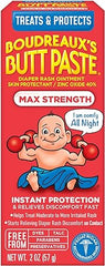 Boudreaux's Butt Paste Maximum Strength Diaper Rash Cream, Ointment for Baby, 2 oz Tube