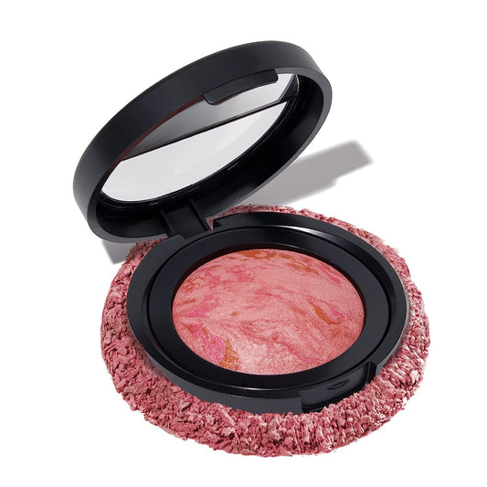 LAURA GELLER NEW YORK Baked Blush-n-Brighten Marbleized Blush – Rosa Buttercreme, cremiges, leichtes, natürliches Finish 