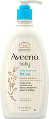 Aveeno Baby Daily Moisture Moisturizing Lotion for Delicate Skin with Natural Colloidal Oatmeal & Dimethicone, Hypoallergenic, Fragrance-, Phthalate- & Paraben-Free, 18 fl. oz (Package may vary)