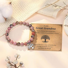 UNGENT THEM Lebensbaum-Armband für Frauen, Geschenke für Oma, Nana, Schwiegermutter, Mutter, Gigi, Mimi, Tante, Schwägerin, Lehrerin, Geburtstag, Weihnachten, Hochzeit, Muttertagsgeschenk