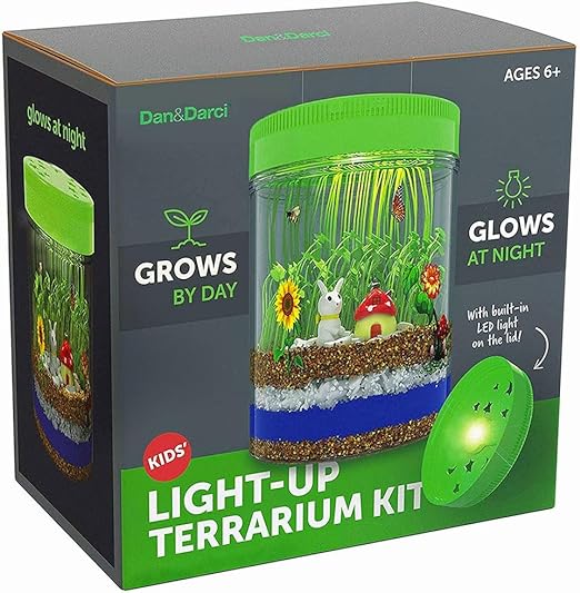 Kit de terrario iluminado para niños - Kits de ciencia STEM - Regalos para niños - Juguetes educativos para niños y niñas - Ideas de proyectos de manualidades para edades de 6, 7, 8 a 12 años 