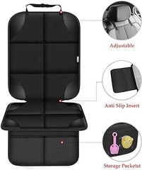 Meolsaek Car Seat Protector for Child Car Seat, 600D Fabric Carseat Seat Protectors with Non-Slip Backing, Waterproof Seat Covers for Car with Thick Pad Back Seat Cover for Kids