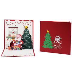 Holiday Greetings New Creative 3D Stereoscopic Greeting Cards