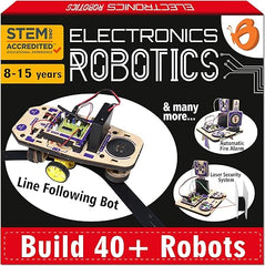 Kit de robótica STEM 40 en 1 para niños - Robots de bricolaje con electrónica, sensores y más de 100 piezas - Regalo educativo para 8-12 años