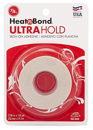 HeatnBond UltraHold Iron-On Adhesive, 7/8 Inch x 10 Yards