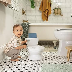 Summer Infant by Ingenuity My Size Potty Pro in White, Toddler Potty Training Toilet, Lifelike Flushing Sound, for Ages 18 Months, Up to 50 Pounds