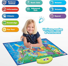 BEST LEARNING i-Poster My USA Interactive Map - Póster educativo inteligente que habla para niños o niñas de 5 a 12 años | Christmas Must-Own Geografía Juego Electrónico Niños 5, 6, 7 Años 