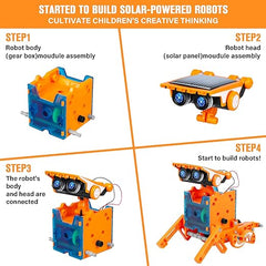 STEM 13 en 1 Educación Robot Solar Juguetes para 8-12 años, DIY Construcción Ciencia Experimento Robots Kit Regalos de Cumpleaños para 8 9 10 11 12 años Niños Niñas Niños Adolescentes, Solar Powered by The Sun 