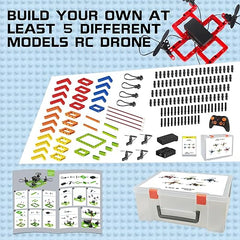 Juguetes de construcción STEM 5 en 1 para niños de 8 a 12 años, mini drones RC para niños, kits de ciencia para niños, grandes regalos para adolescentes, niños y niñas EC300