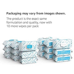 Amazon Elements Baby Wipes, Fragrance Free, White, 810 Count (9 Packs of 90) (Previously 810 Count)