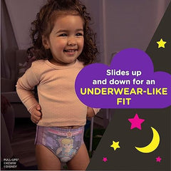 Pull-Ups Girls' Nighttime Potty Training Pants, Training Underwear, 3T-4T (32-40 lbs), 60 Ct