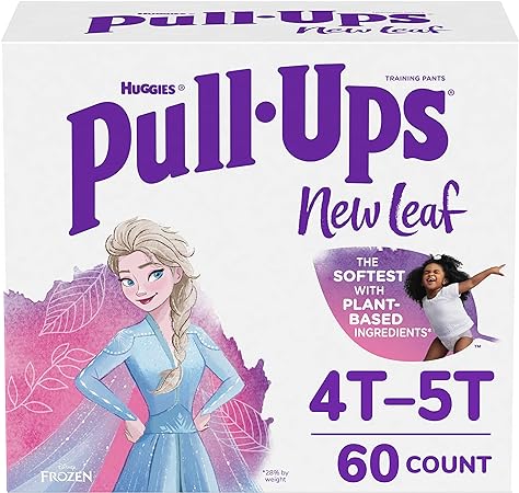 Pull-Ups New Leaf Girls' Disney Frozen Potty Training Pants, 4T-5T (38-50 lbs), 60 Ct