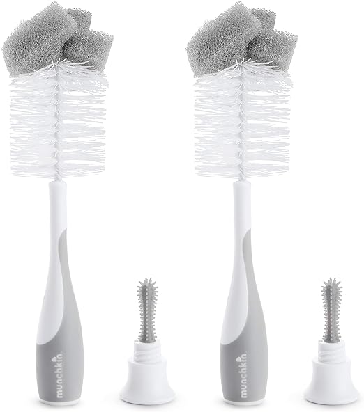 Munchkin® Sponge™ Bottle Brush, Grey, 2 Count (Pack of 1)