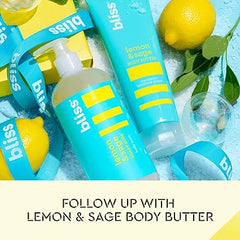 Bliss Cult Favorite Lemon & Sage Trio: Satin-Skin Body Polish, Soapy Suds Body Wash, and Lemon and Sage Body Butter