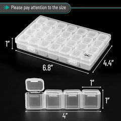 Mr. Pen- Diamond Painting Bead Storage Containers, 28 Grids, 2 Pack, Includes 160pcs Label Stickers, Diamond Art Bead BoxOrganizer