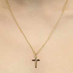 JULIETTE COLLECTION Religiöse Anhänger/Charms mit Kreuz aus 14-karätigem Gelbgold für Männer und Frauen – erhältlich in verschiedenen Designs