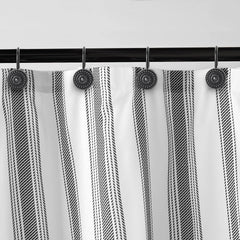 Black Shower Curtain Hooks, Rust Proof Decorative Shower Curtain Rings for Bathroom, Shower Curtain Hooks for Shower Liner, 12Pcs