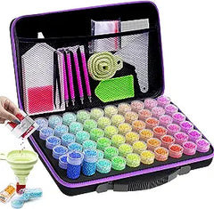 ARTDOT Diamond Painting Storage Boxes, 60 Slots Bead Storage with 5D Diamond Art Accessories and Tools Kit