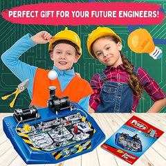 Playz Electrical Circuit Board Engineering Kit for Kids with 25+ STEM Projects Teaching Electricity, Voltage, Currents, Resistance, & Magnetic Science | Gift for Children Age 8, 9, 10, 11, 12, 13+