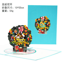 Holiday Greetings New Creative 3D Stereoscopic Greeting Cards