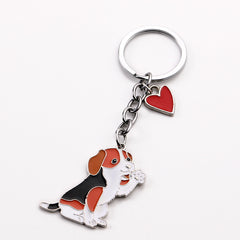 American Cute Fashion Pet Waving Dog Keychain Pendant