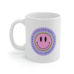 Taza de té de café con cara feliz extraordinaria