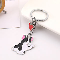 American Cute Fashion Pet Waving Dog Keychain Pendant