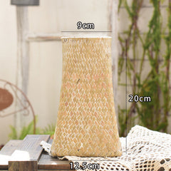 Creative Simple Rattan Dry Flower Basket Desktop Storage