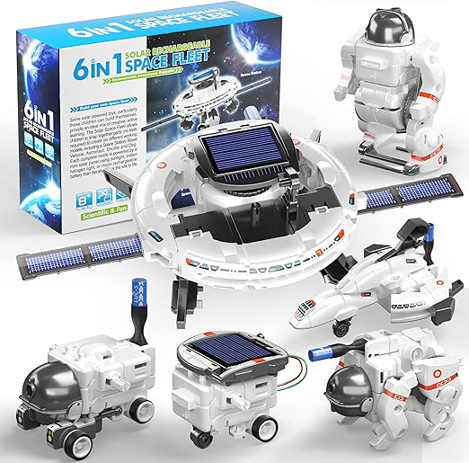 Proyectos STEM para niños de 8 a 12 años, kits de ciencia para niños de 8 a 14, robot solar 6 en 1, juguetes espaciales, kits de ciencia de construcción, regalos para niños de 7, 8, 9, 10, 11, 12, 13 años, niñas y adolescentes 