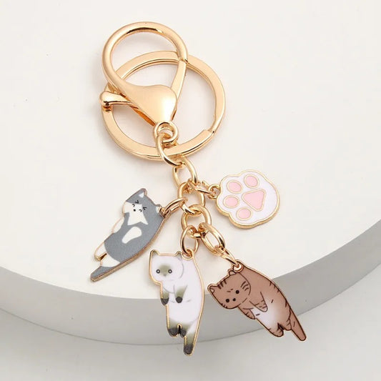 Cartoon Pet Cat Paw Keychain Ornaments