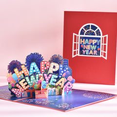 Holiday Greetings New Creative 3D Stereoscopic Greeting Cards