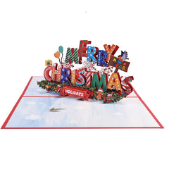 Holiday Greetings New Creative 3D Stereoscopic Greeting Cards