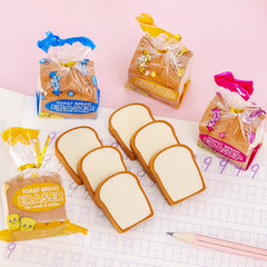 Creative Cute Toast Bread Eraser Creative Stationery