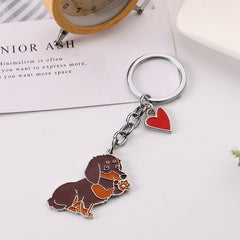 American Cute Fashion Pet Waving Dog Keychain Pendant